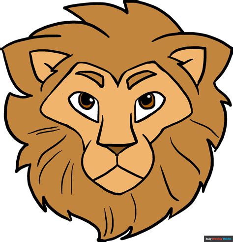 lion head drawing easy|lion head drawable.